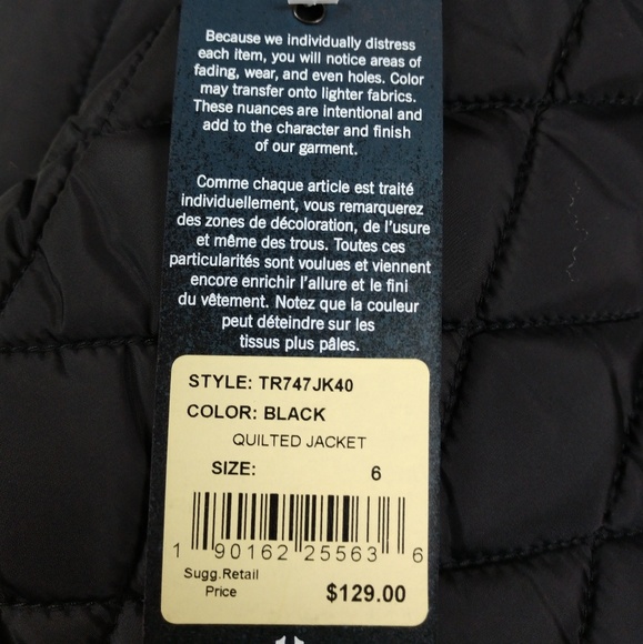 True Religion Kids Quilted Jacket sz 6 - Picture 7 of 7